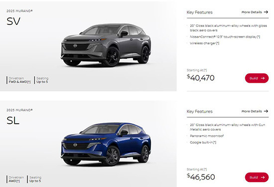 日產全新Murano海外開售 售價40470美元起